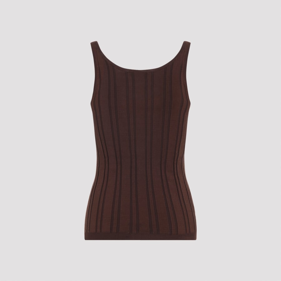 Prada Prada Ribbed Knit Tank Top, view 4