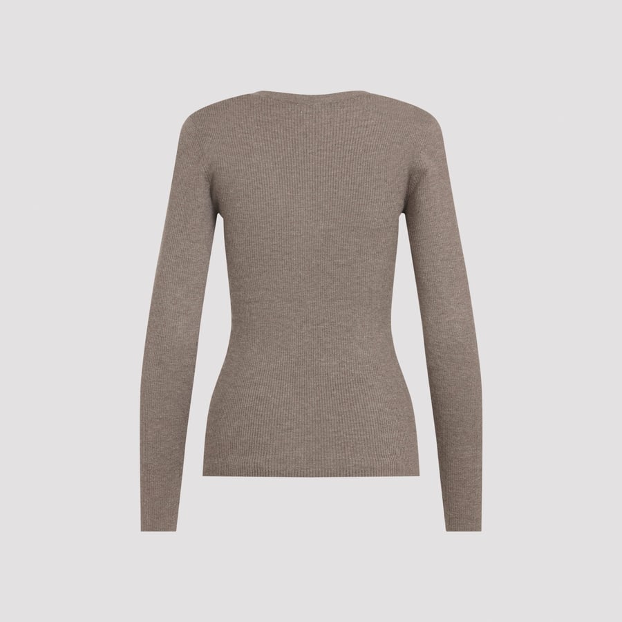 Brunello Cucinelli Brunello Cucinelli Ribbed V-Neck Sweater, view 4