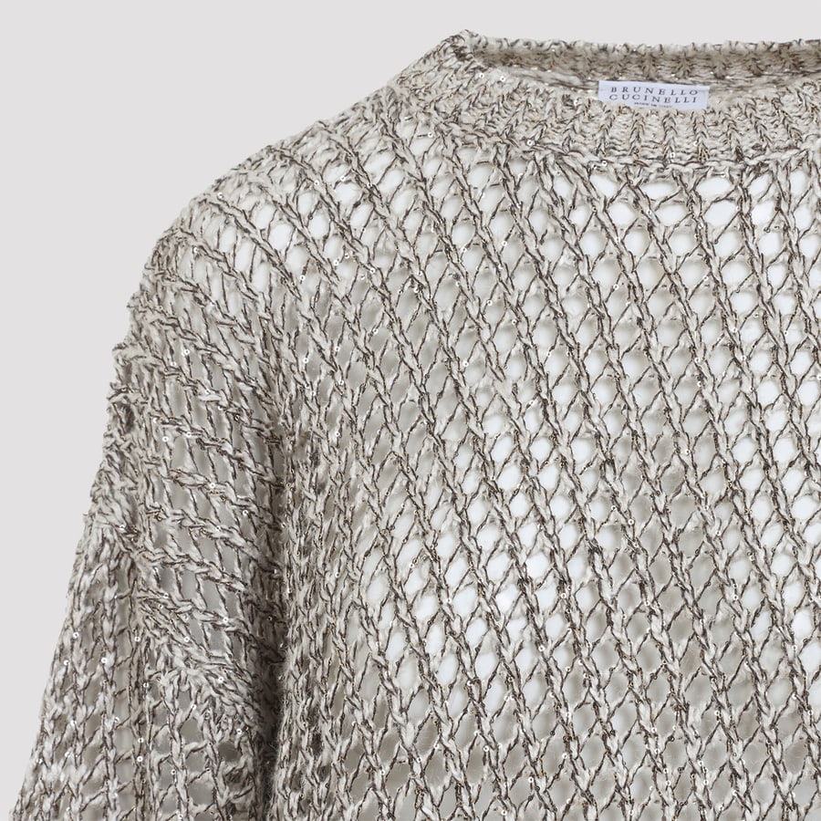 Brunello Cucinelli Brunello Cucinelli  Fish-Net Sweater, view 5