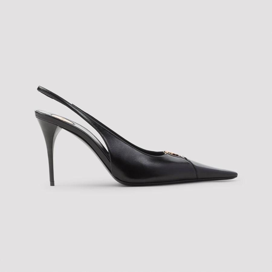 Saint Laurent Saint Laurent Babylone Slingback Pumps, view 3
