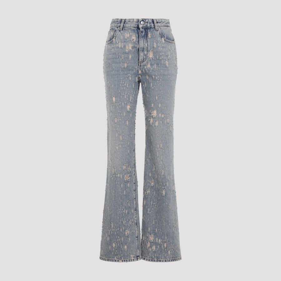 Alexander McQueen Alexander McQueen Distressed Flared Jeans