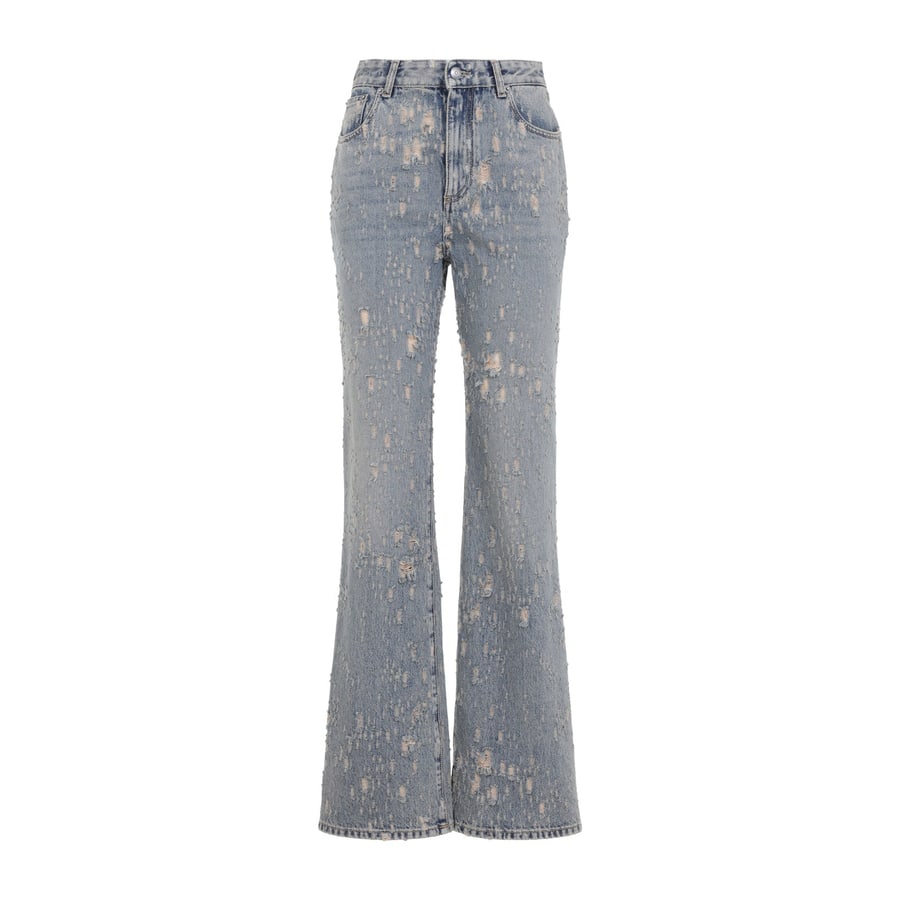 Alexander McQueen Alexander McQueen Distressed Flared Jeans, view 2