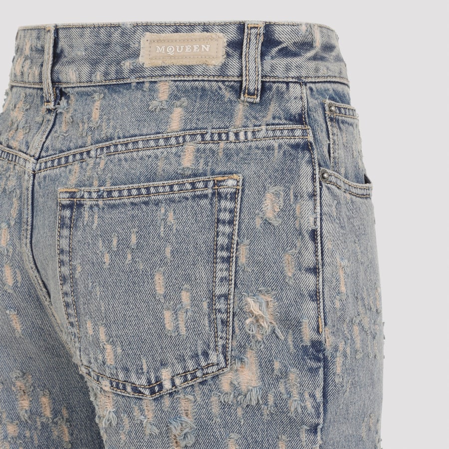 Alexander McQueen Alexander McQueen Distressed Flared Jeans, view 5