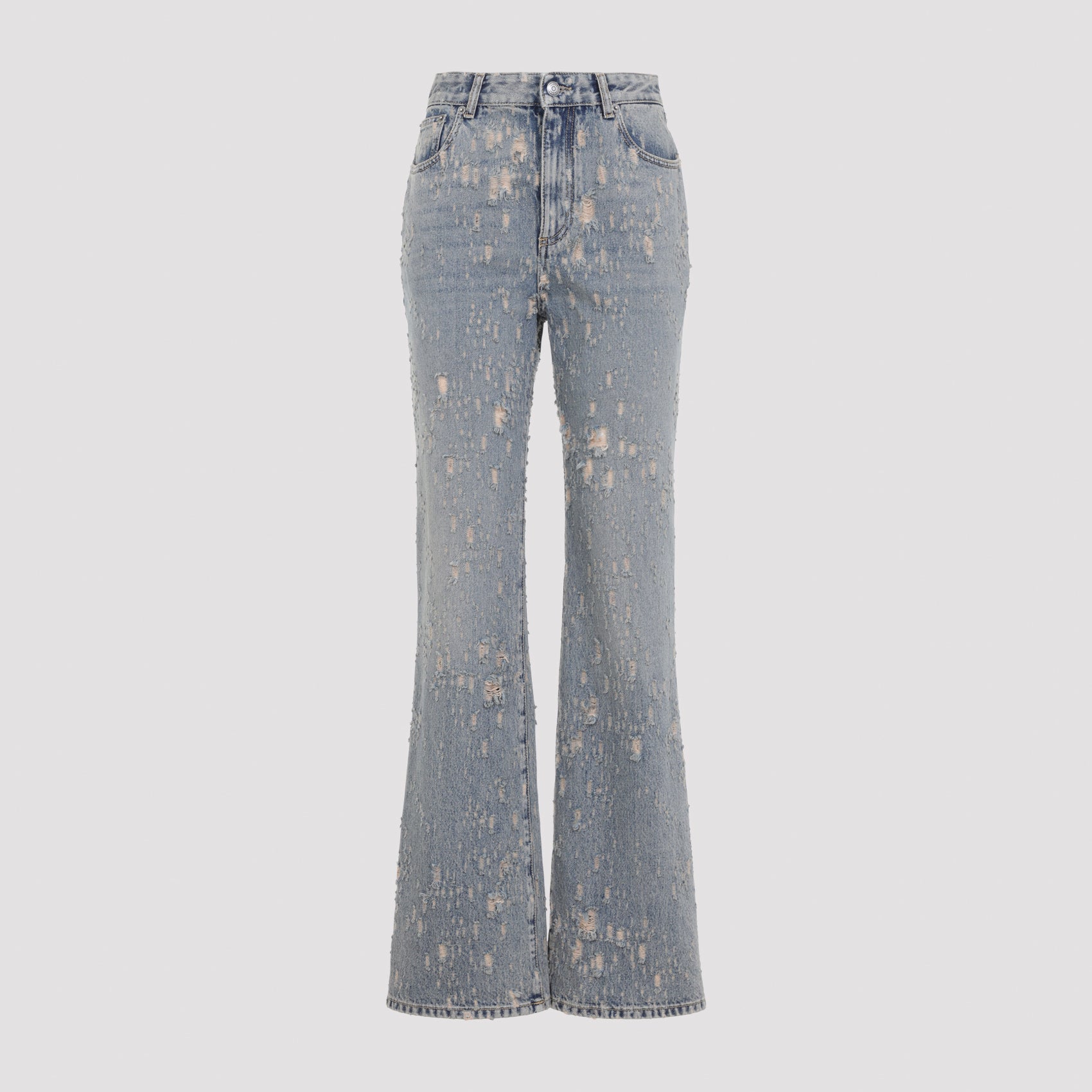 Alexander McQueen Alexander McQueen Distressed Flared Jeans