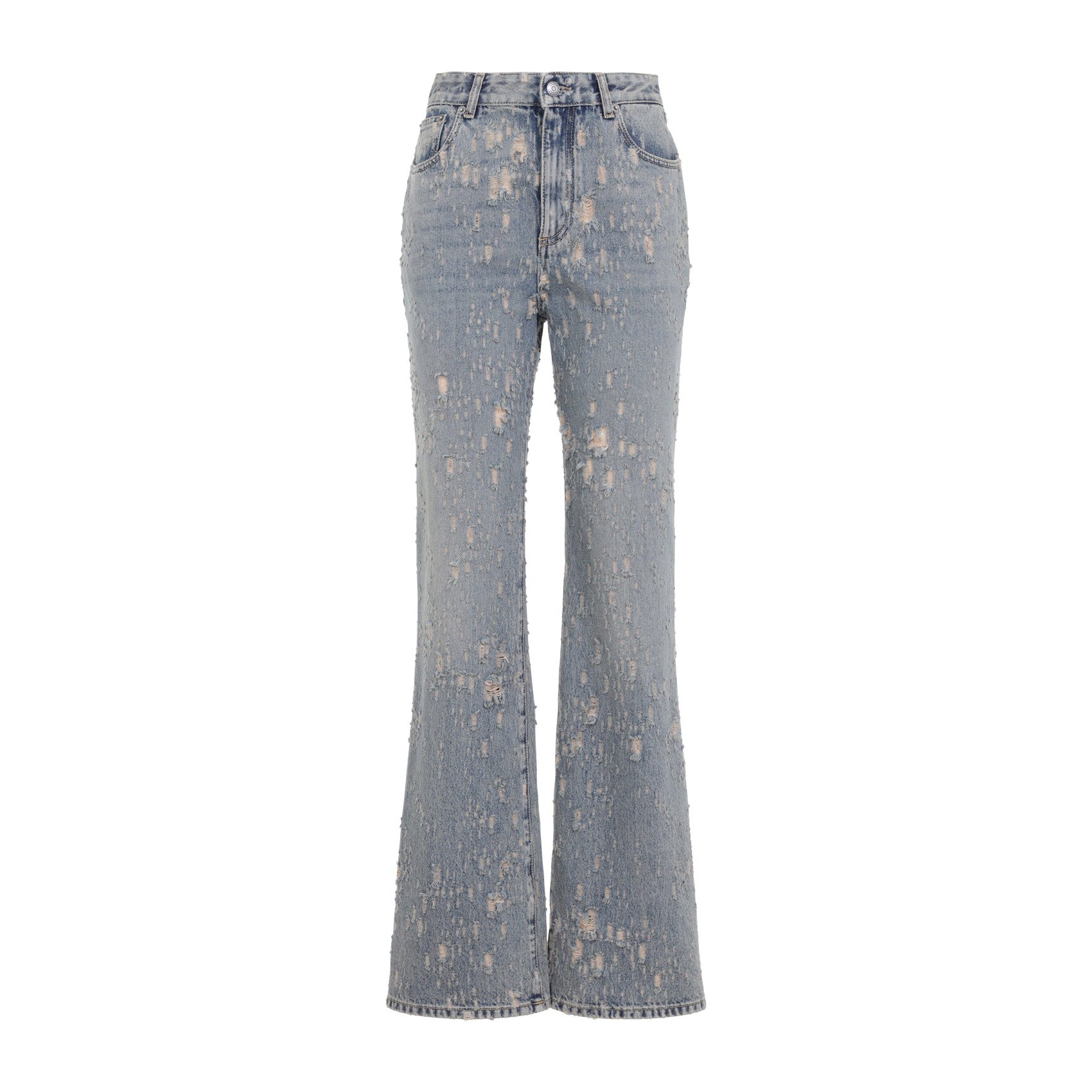 Alexander McQueen Alexander McQueen Distressed Flared Jeans, view 2