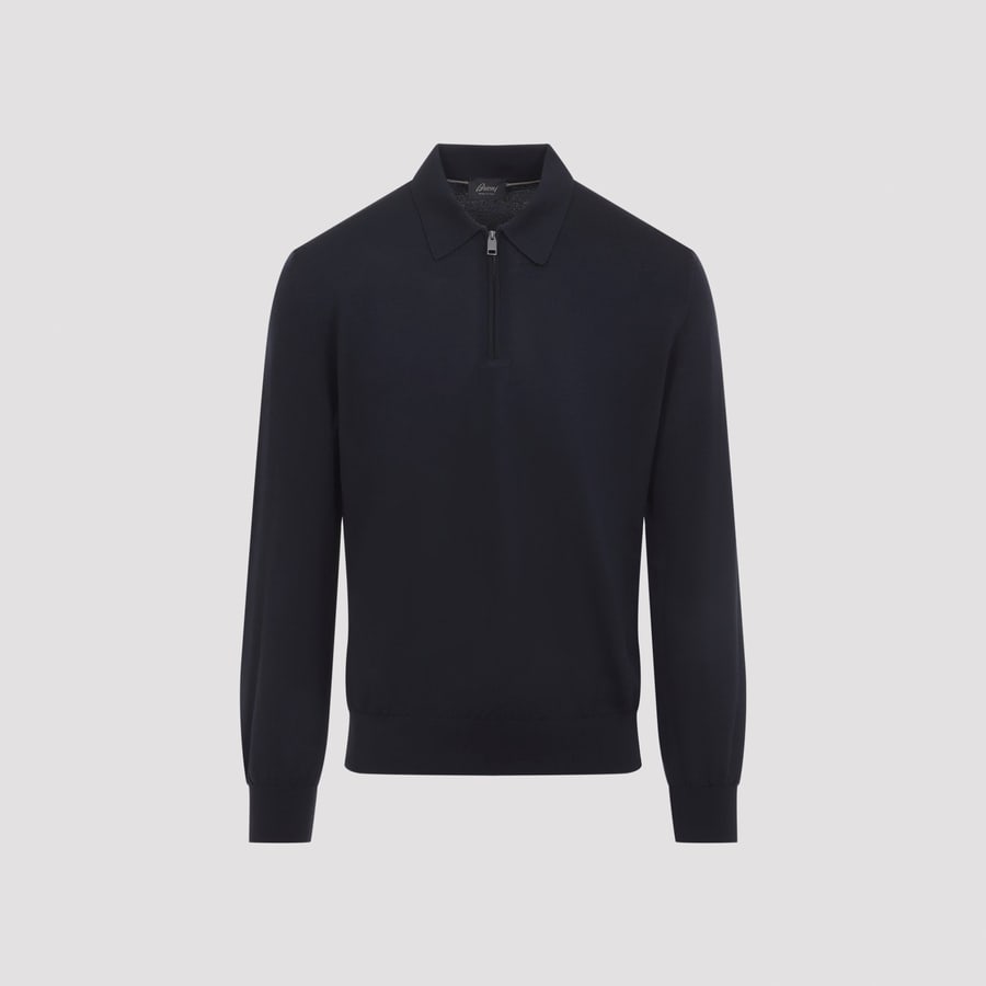 BRIONI Brioni Long Sleeves Zip Polo, view 3