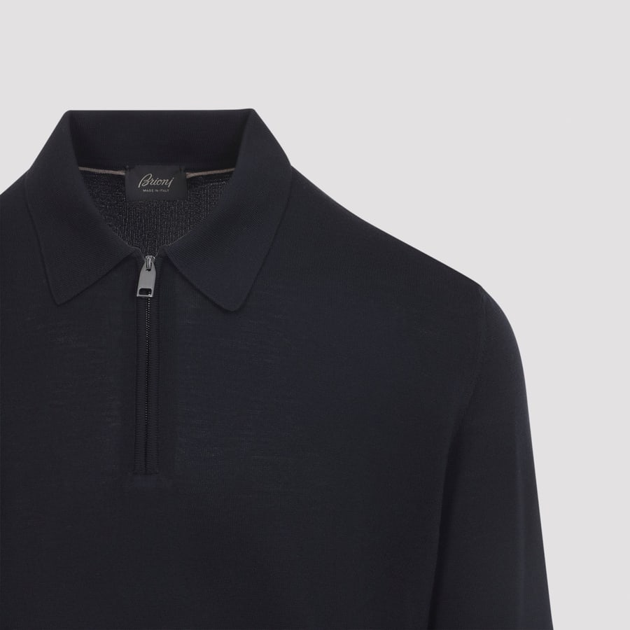 BRIONI Brioni Long Sleeves Zip Polo, view 5