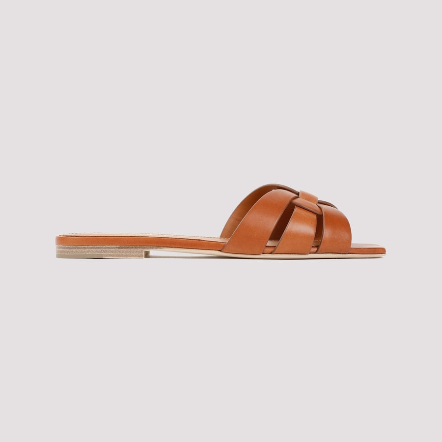 Saint Laurent Saint Laurent Leather Tribute Flats, view 3
