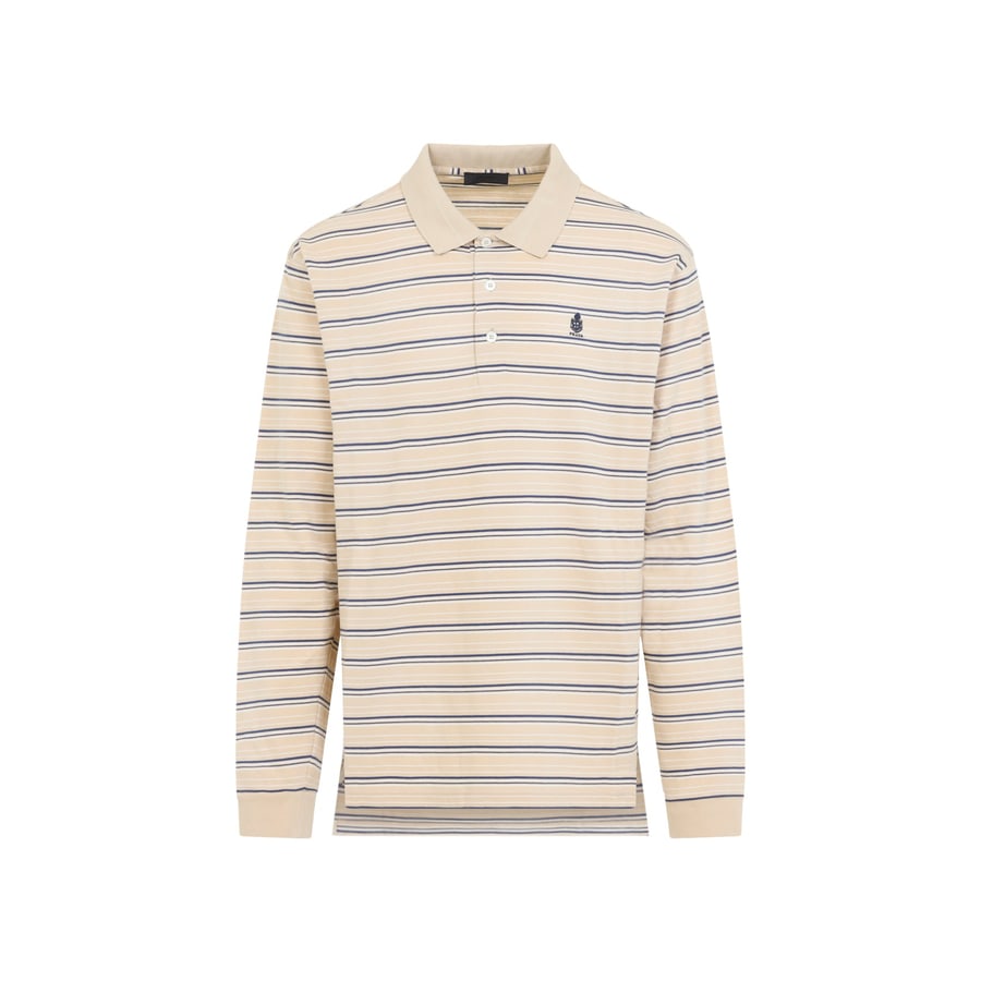 Prada Prada Striped Piqué Polo, view 2