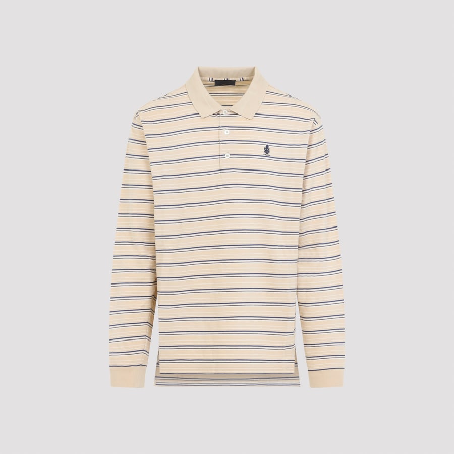 Prada Prada Striped Piqué Polo, view 3