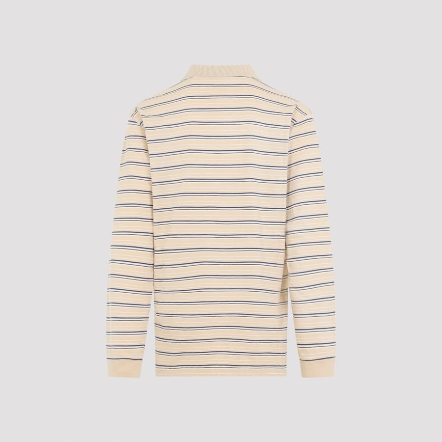 Prada Prada Striped Piqué Polo, view 4