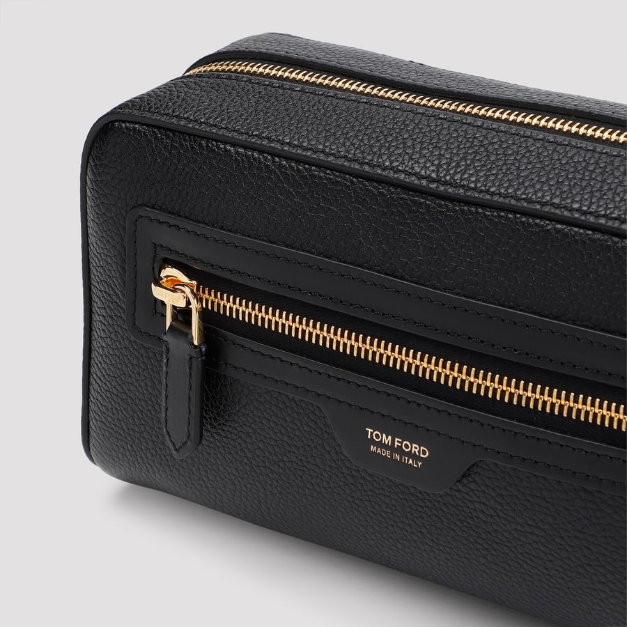 Tom Ford Tom Ford Grained Calf Leather Toiletry Case, view 5