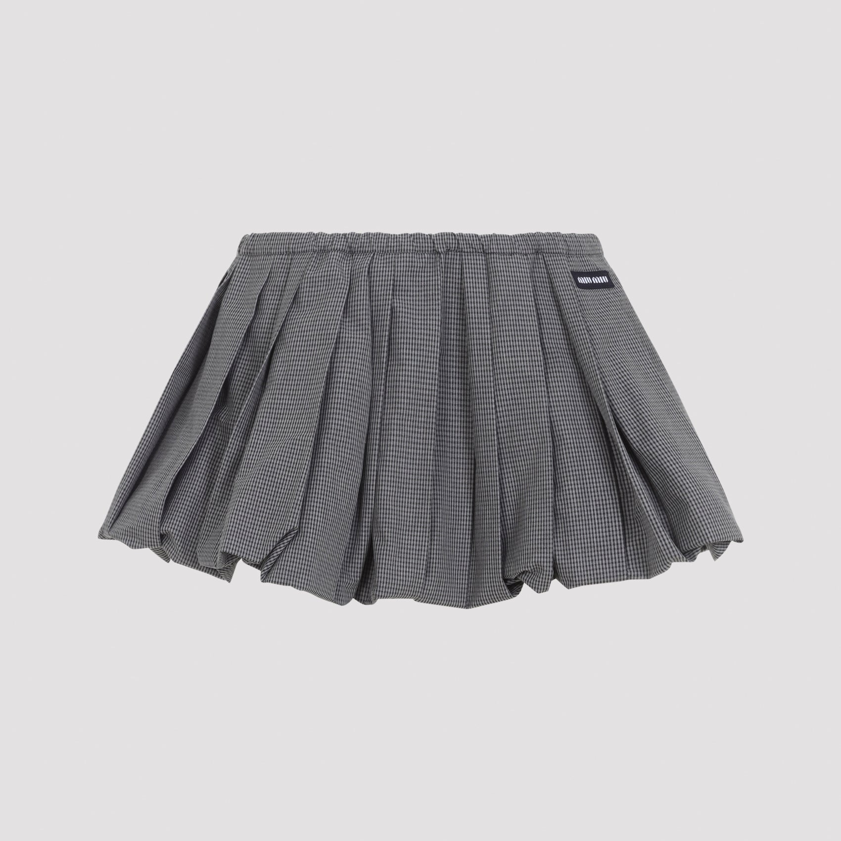 Miu Miu Miu Miu Plissé Check Mini Skirt