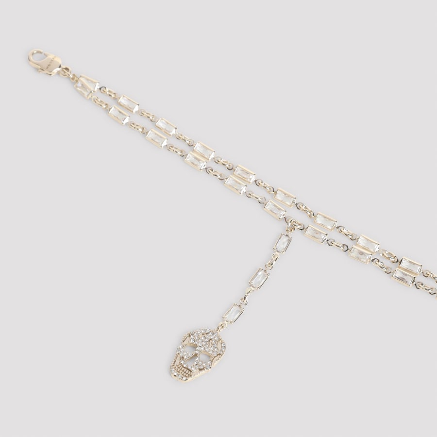 Alexander McQueen Alexander McQueen Pavè Skull Bracelet, view 4