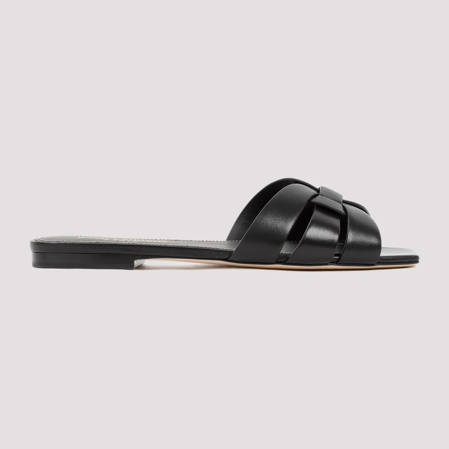 Saint Laurent Saint Laurent Leather Tribute Flats, view 3