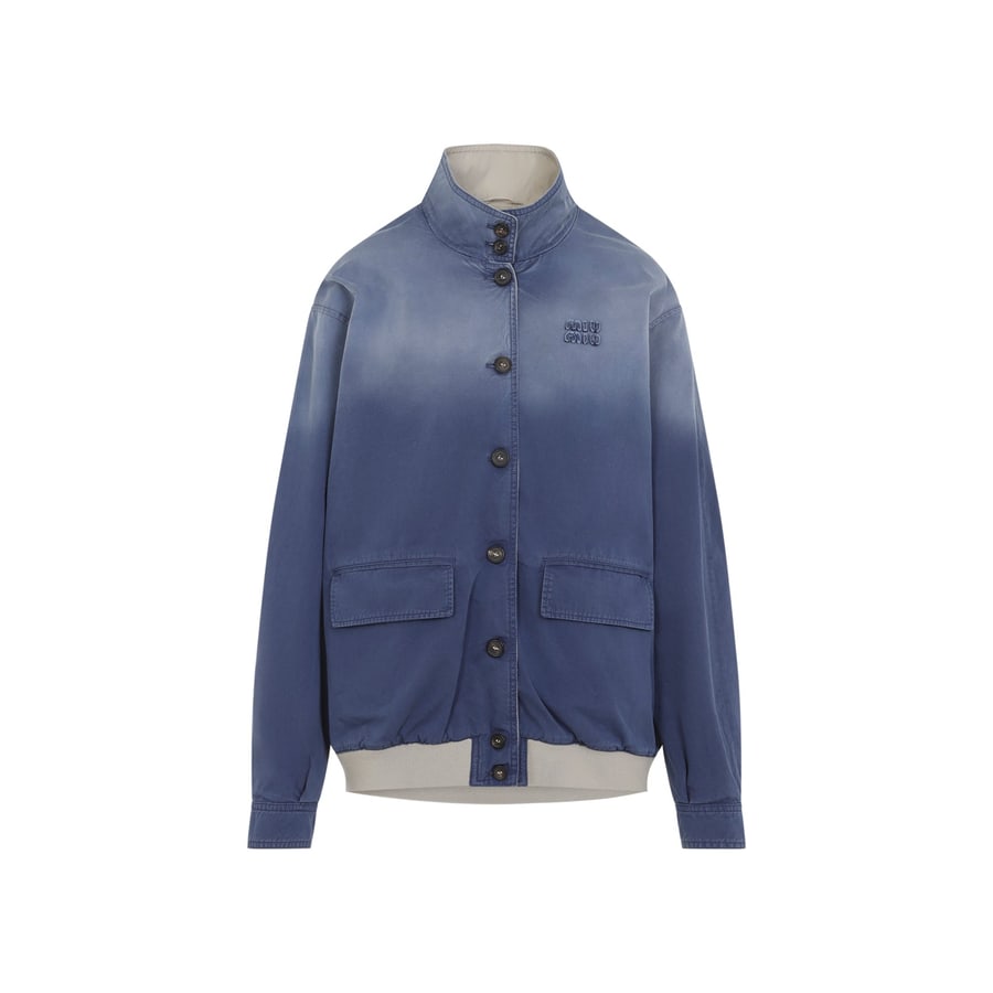 Miu Miu Miu Miu Old  Washed Twill Blouson, view 2