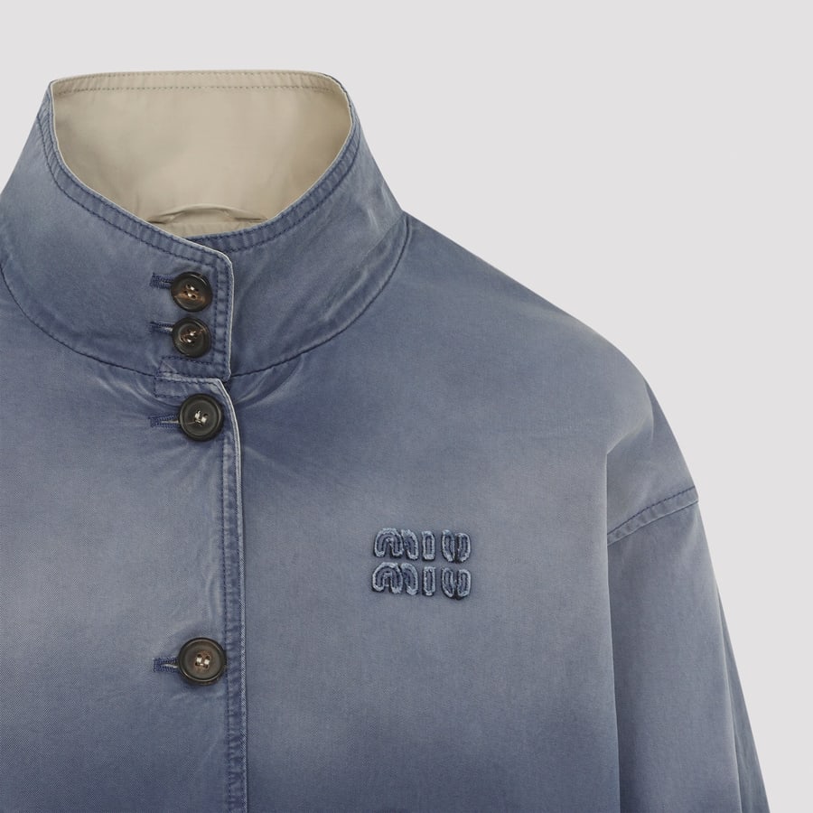 Miu Miu Miu Miu Old  Washed Twill Blouson, view 6