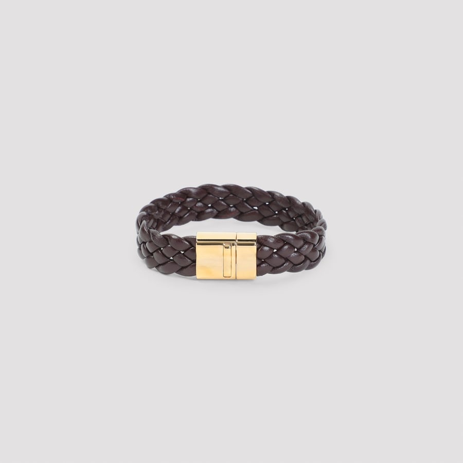 Bottega Veneta Bottega Veneta Intrecciato Leather Bracelet, view 4