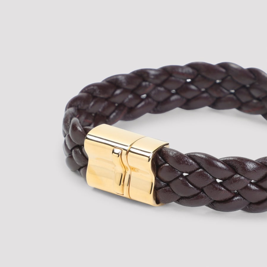 Bottega Veneta Bottega Veneta Intrecciato Leather Bracelet, view 5