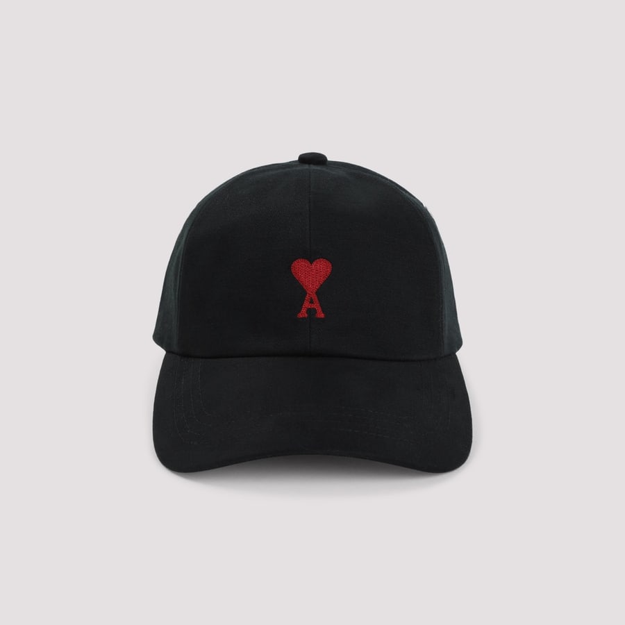 AMI Paris Ami Paris Red Adc Embroidery Hat, view 3