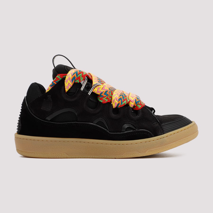 LANVIN Lanvin Leather Curb Sneakers, view 3