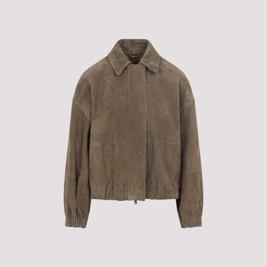 Brunello Cucinelli Brunello Cucinelli Suede Leather Jacket, view 3