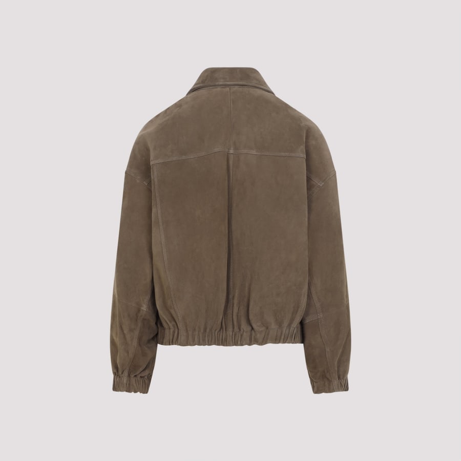 Brunello Cucinelli Brunello Cucinelli Suede Leather Jacket, view 4