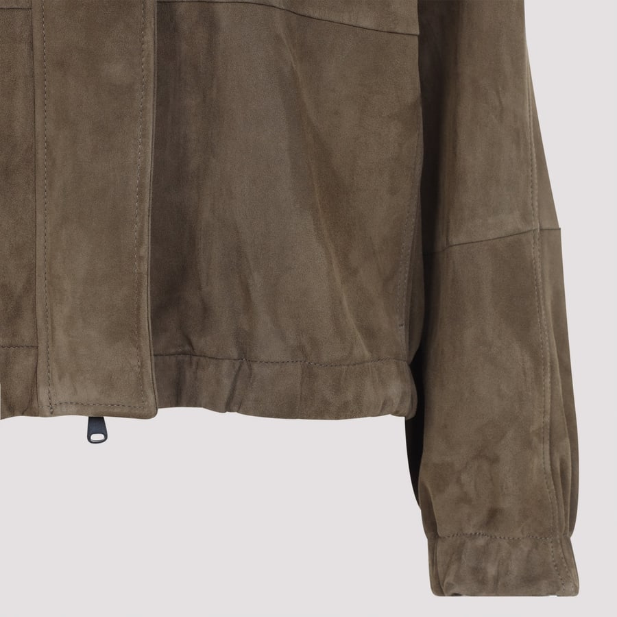 Brunello Cucinelli Brunello Cucinelli Suede Leather Jacket, view 5