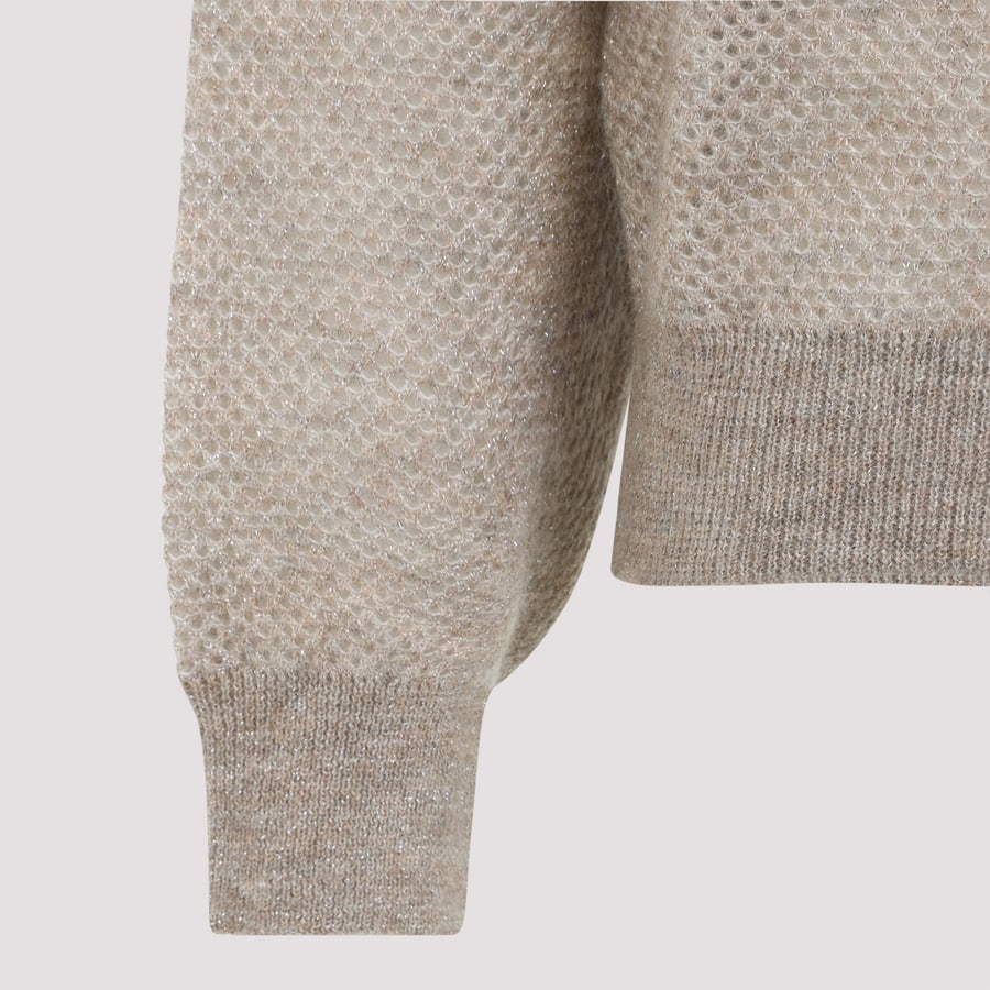 Brunello Cucinelli Brunello Cucinelli Sweater Soft Net Pullover, view 5