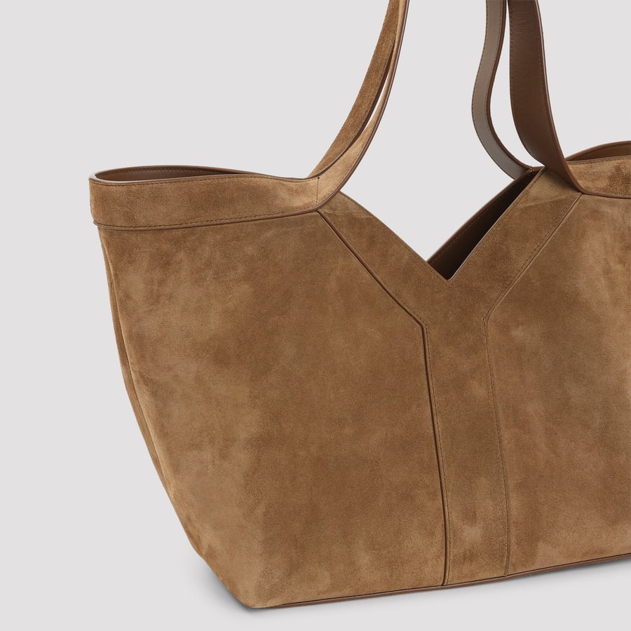 Saint Laurent Saint Laurent Suede Small Y Tote Bag, view 5