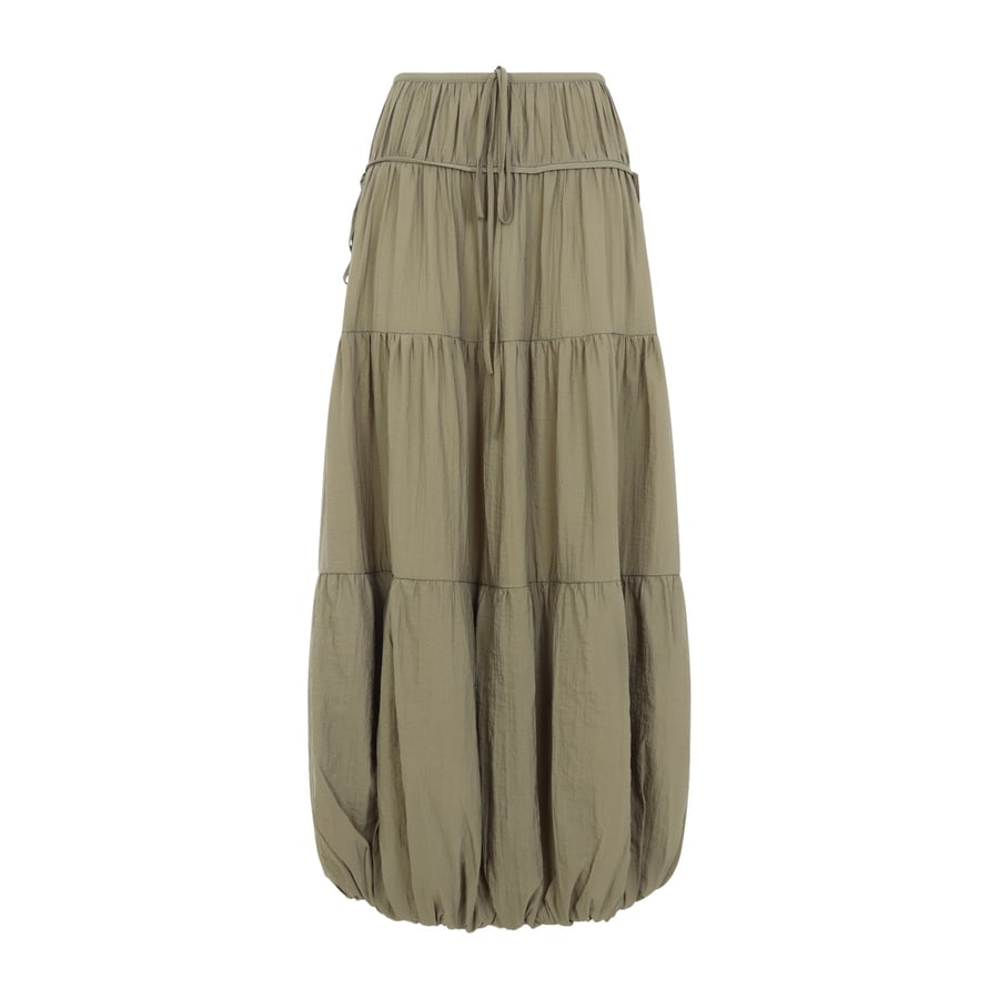 CO CO Soft Gathered Bubble Midi Skirt, view 2