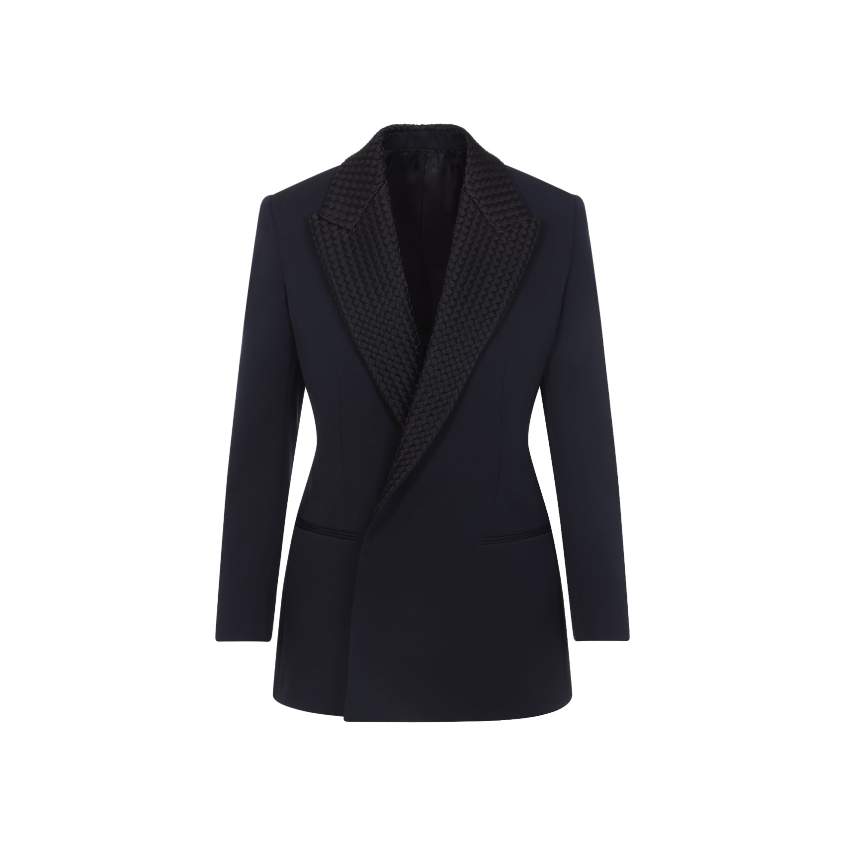 Bottega Veneta Bottega Veneta Intrecciato Collar Tuxedo Jacket, view 2
