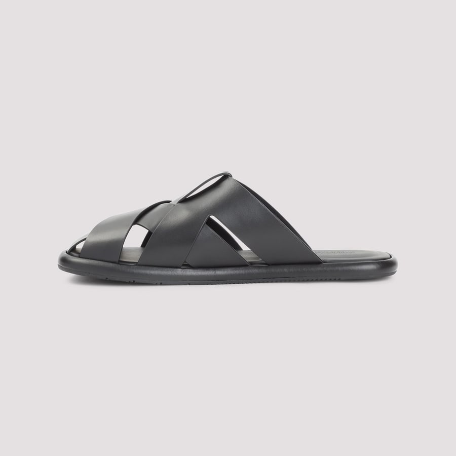 Giorgio Armani Giorgio Armani Leather Sandals, view 4