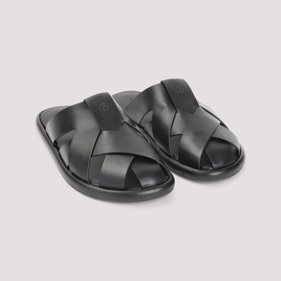 Giorgio Armani Giorgio Armani Leather Sandals, view 5