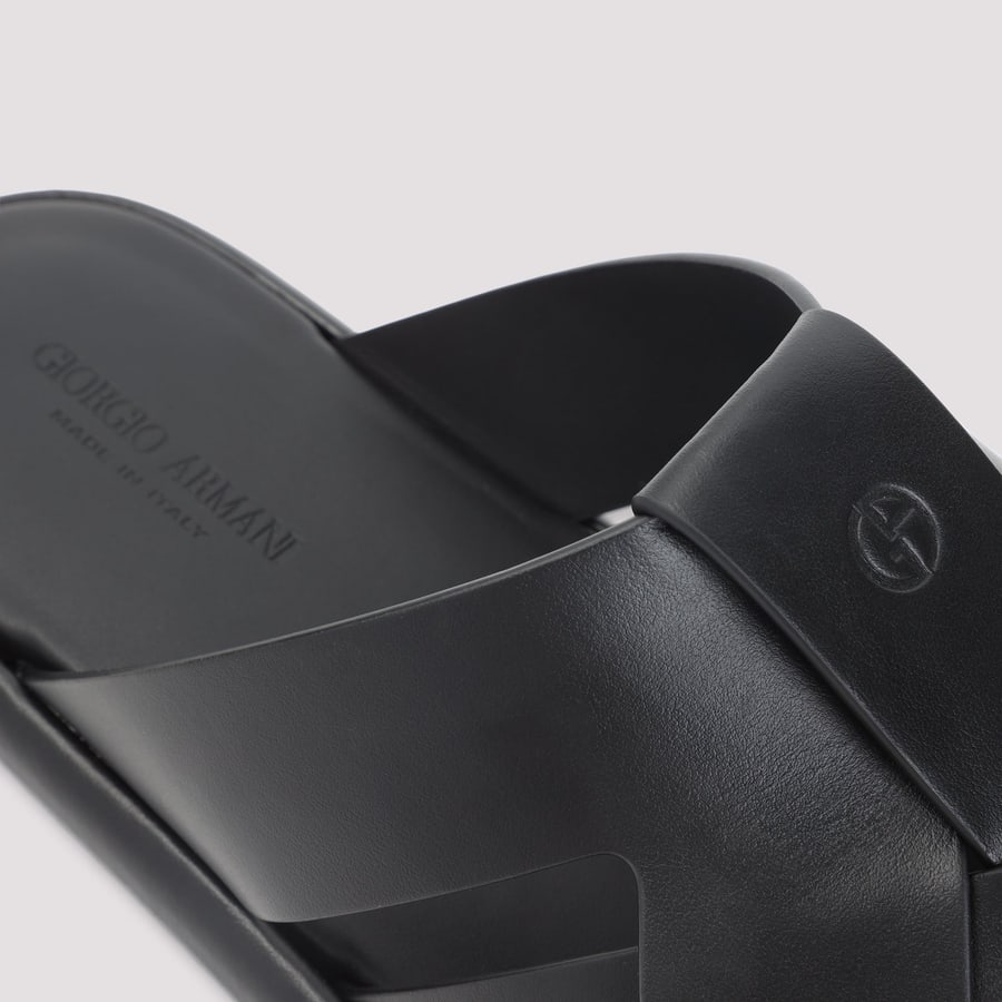 Giorgio Armani Giorgio Armani Leather Sandals, view 6
