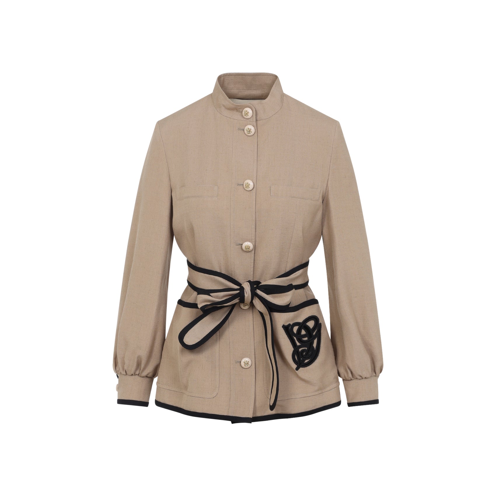 VALENTINO Valentino Caban Embroidered Logo VG Jacket, view 2