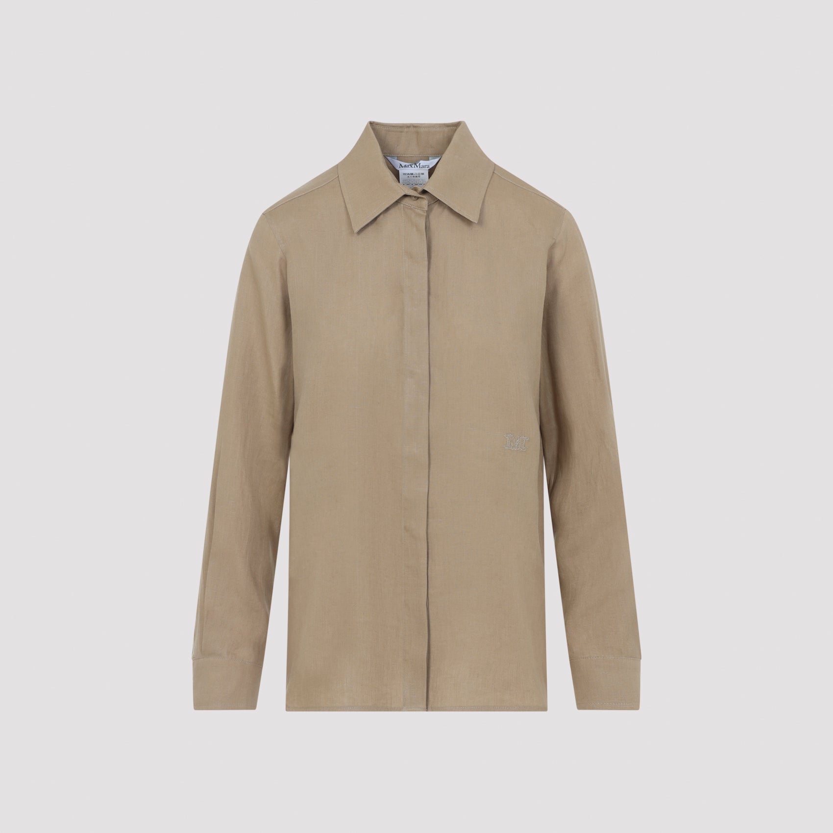 Max Mara Max Mara Falasco Linen M Logo Shirt
