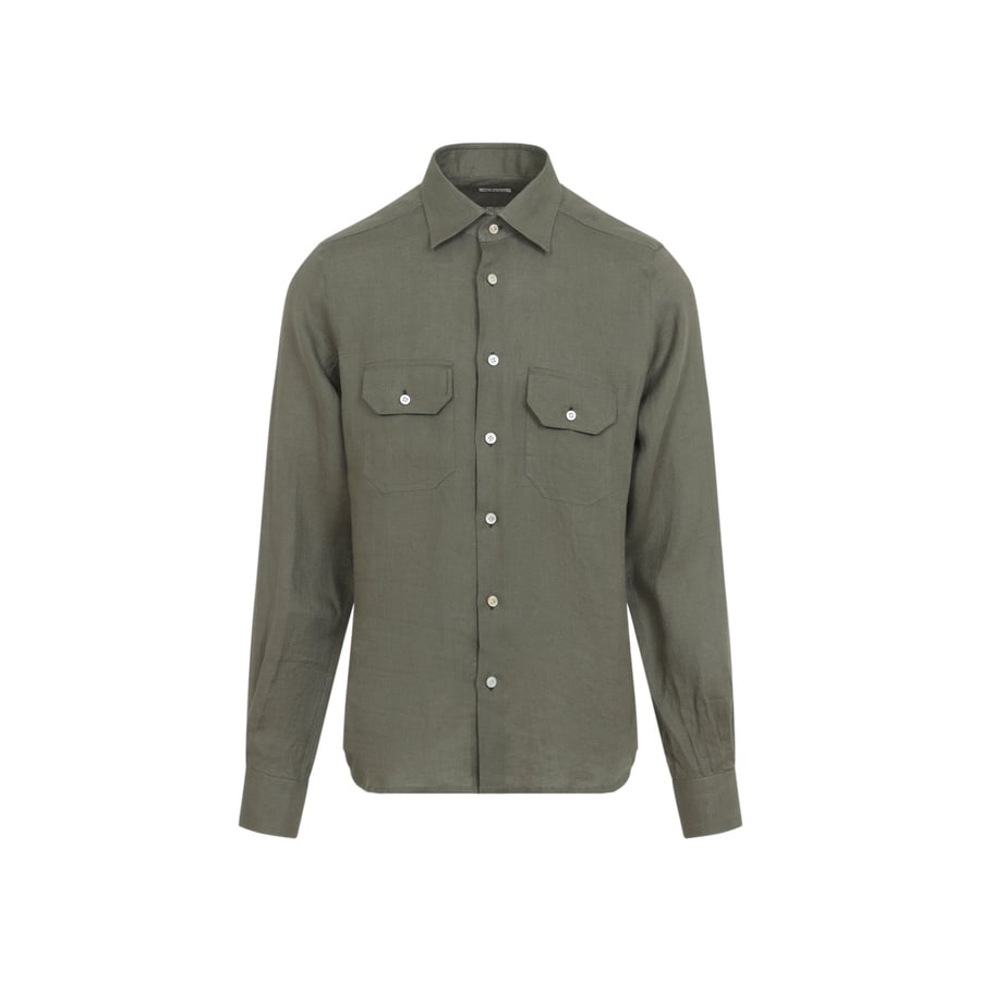 KITON Kiton Linen Shirt, view 2