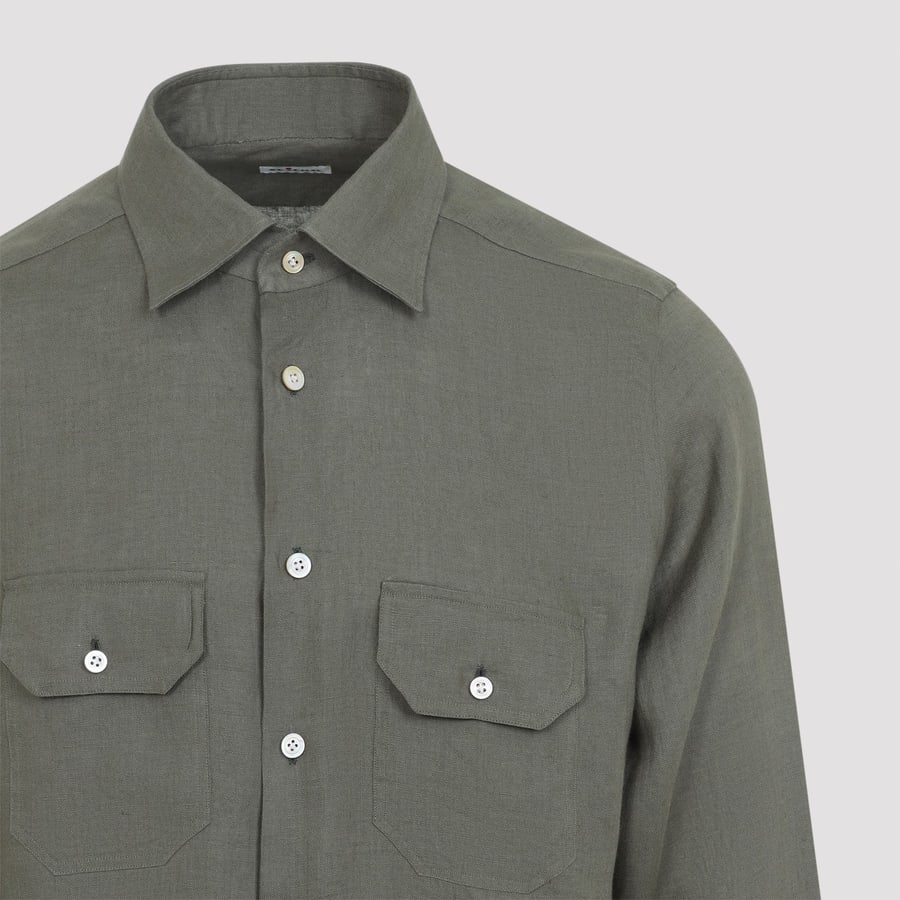 KITON Kiton Linen Shirt, view 5
