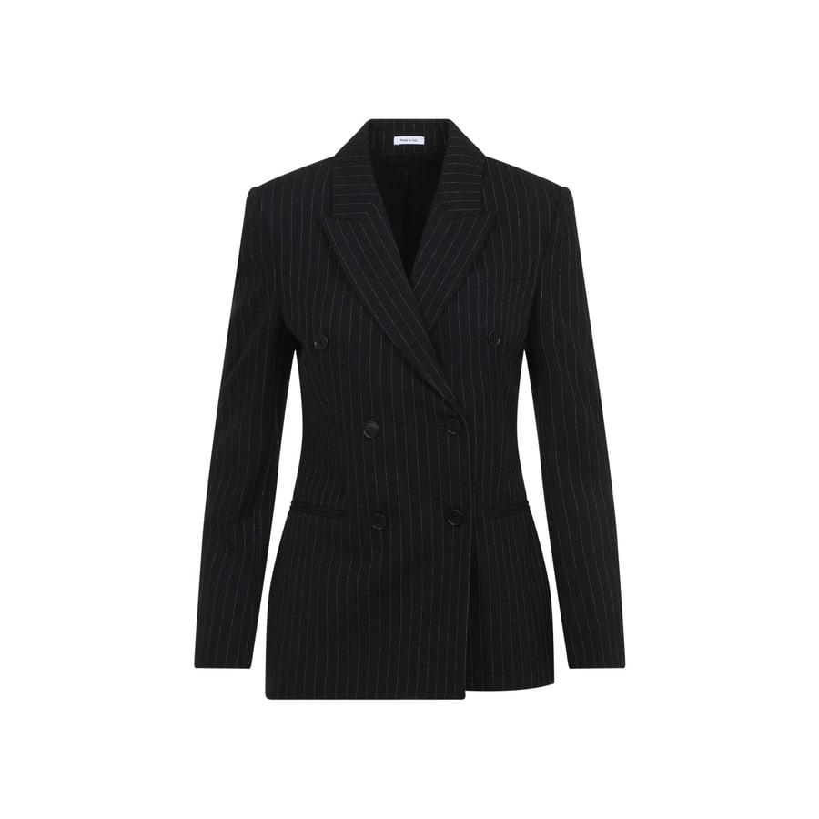 Alexander McQueen Alexander McQueen Pinstripe Lurex Jacket, view 2