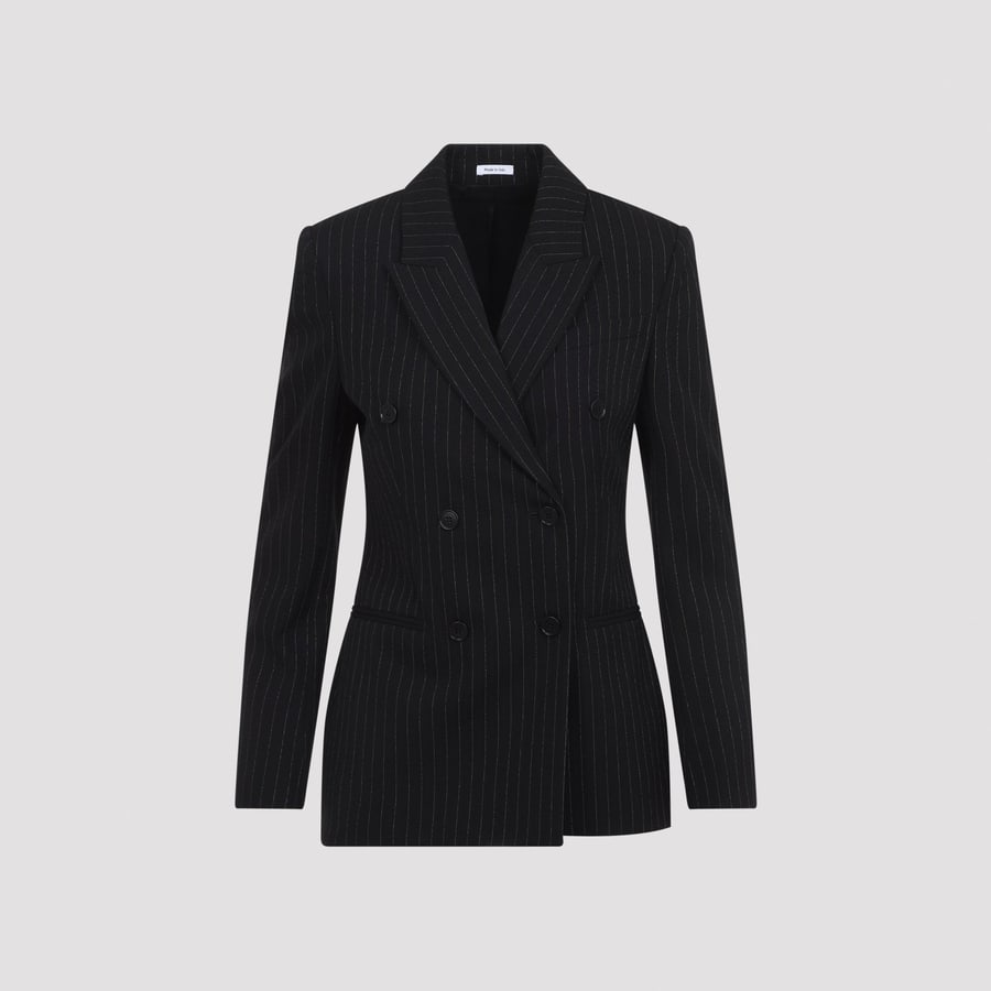 Alexander McQueen Alexander McQueen Pinstripe Lurex Jacket, view 3