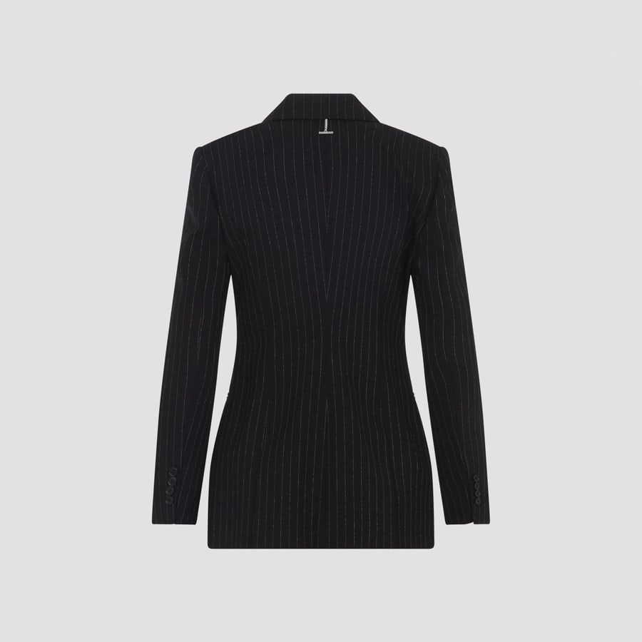 Alexander McQueen Alexander McQueen Pinstripe Lurex Jacket, view 4