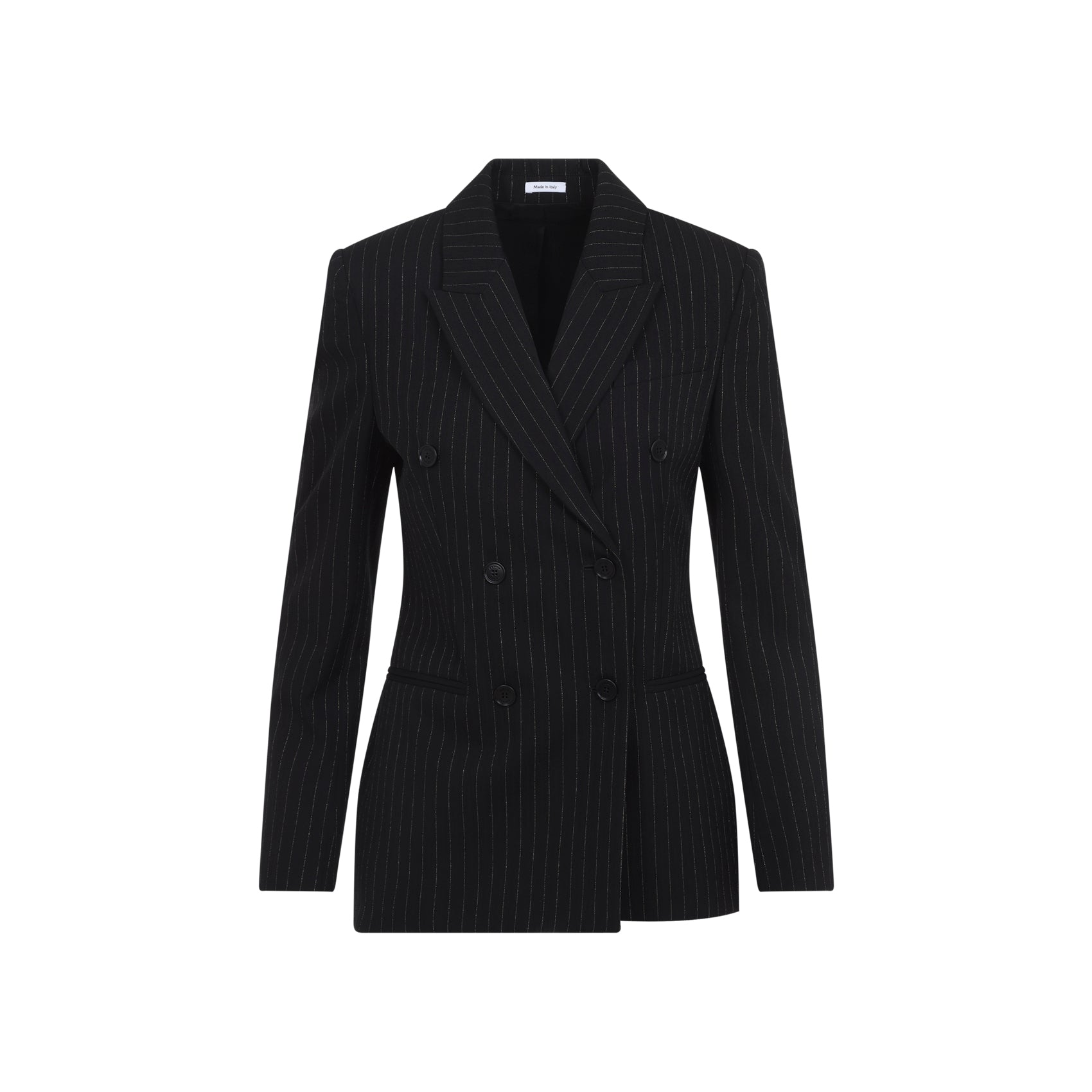 Alexander McQueen Alexander McQueen Pinstripe Lurex Jacket, view 2