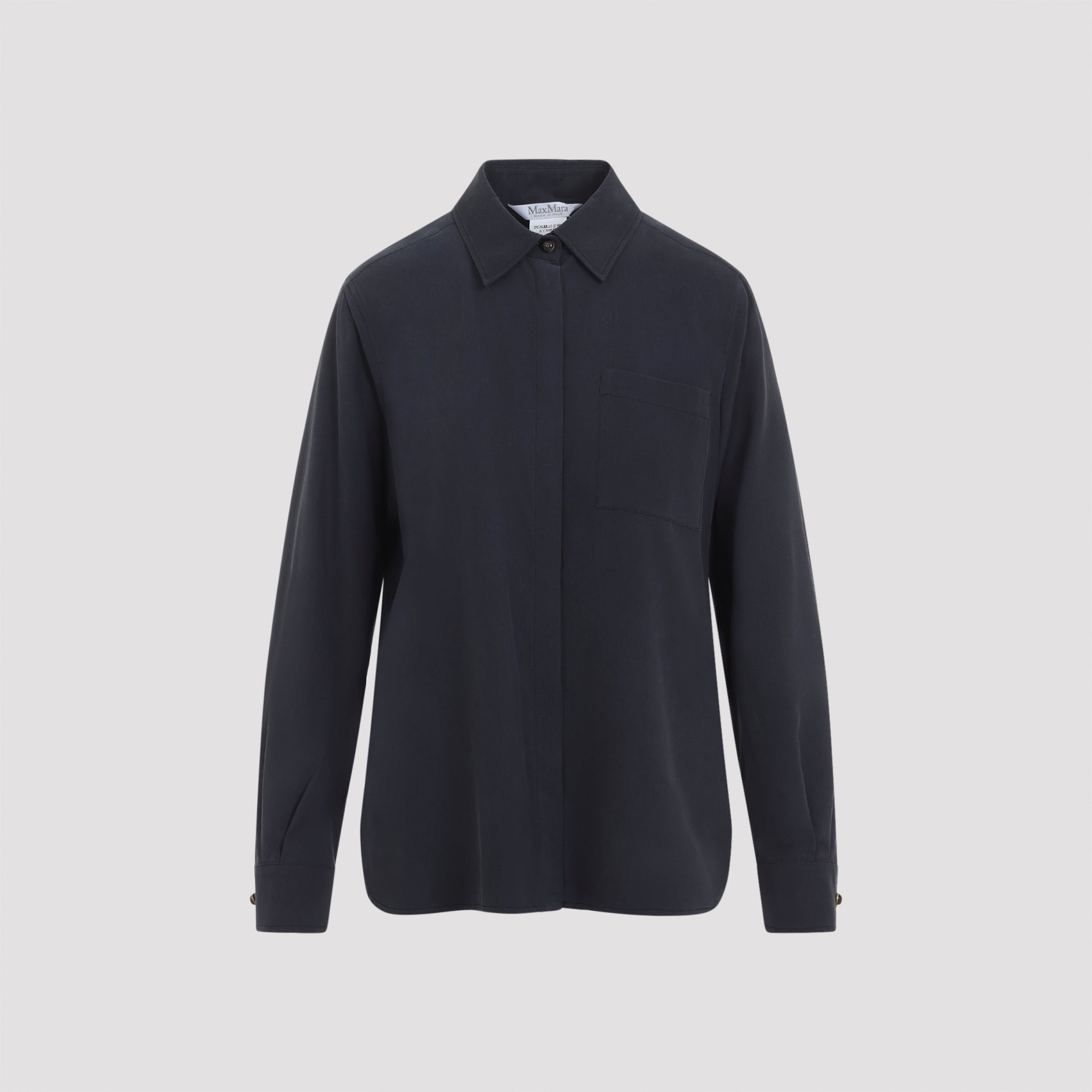 Max Mara Max Mara Siamese Washed Silk Shirt