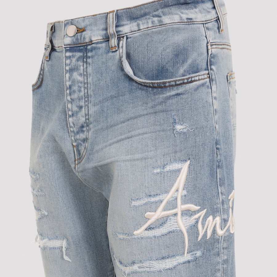 Amiri Amiri Repaired Slim Jeans, view 5
