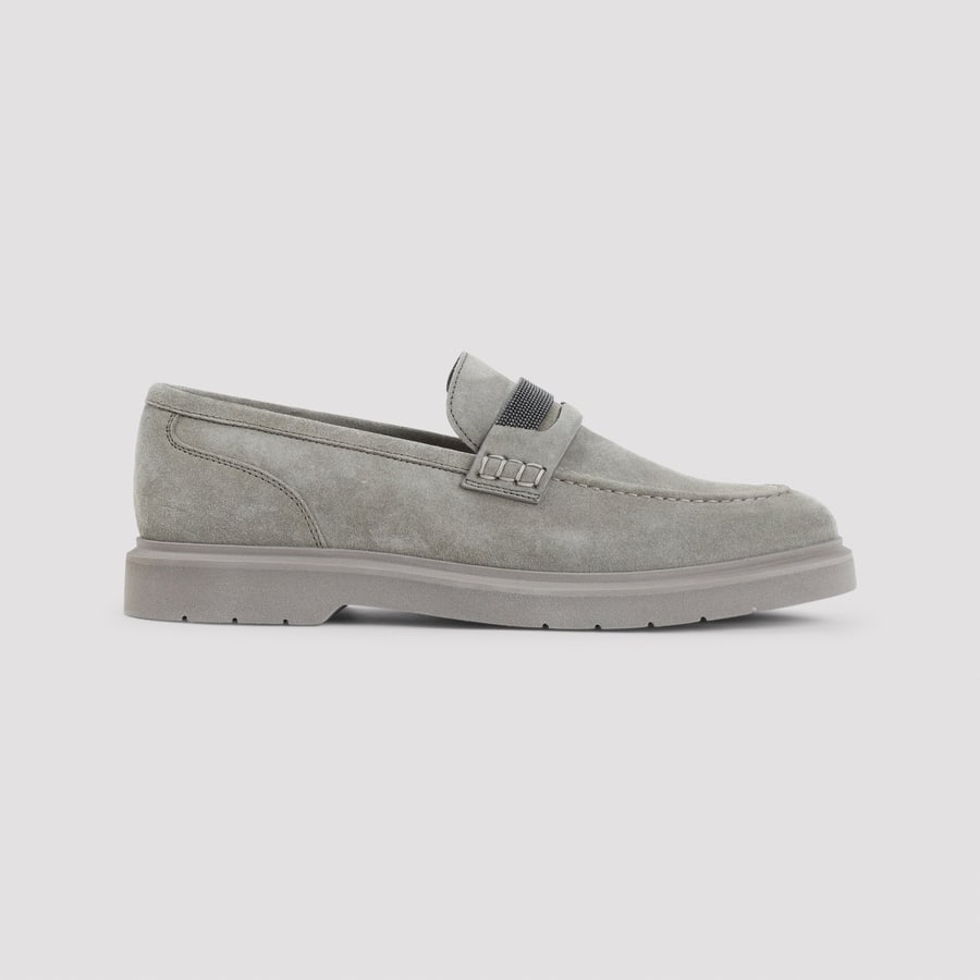 Brunello Cucinelli Brunello Cucinelli Leather Loafers, view 3