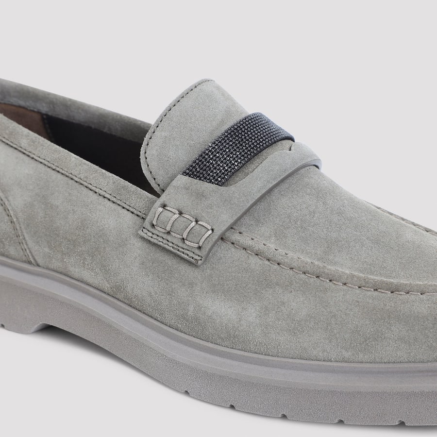 Brunello Cucinelli Brunello Cucinelli Leather Loafers, view 6
