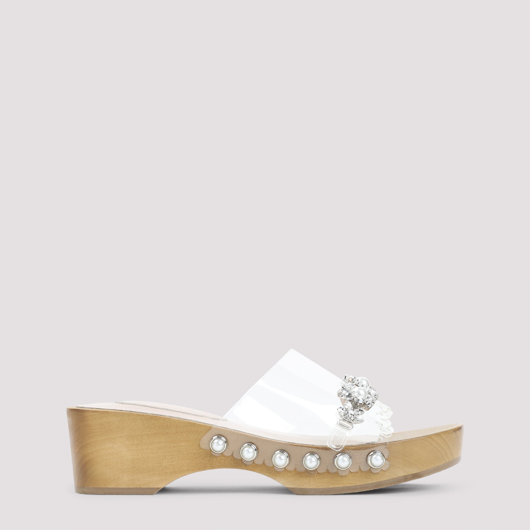 SIMONE ROCHA Simone Rocha Scalopped Wooden Clog Sandals
