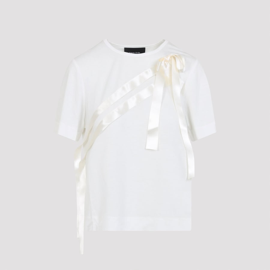SIMONE ROCHA Simone Rocha Bow Sash Easy T-Shirt