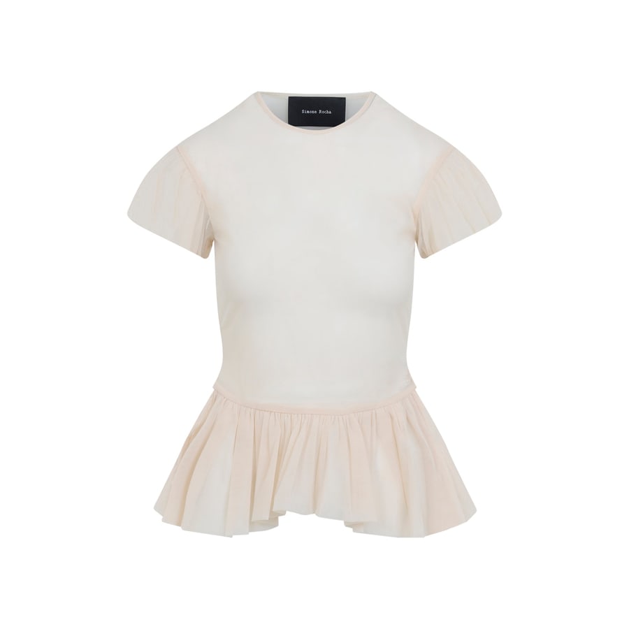 SIMONE ROCHA Simone Rocha Sheer Ballet Peplum Top, view 2